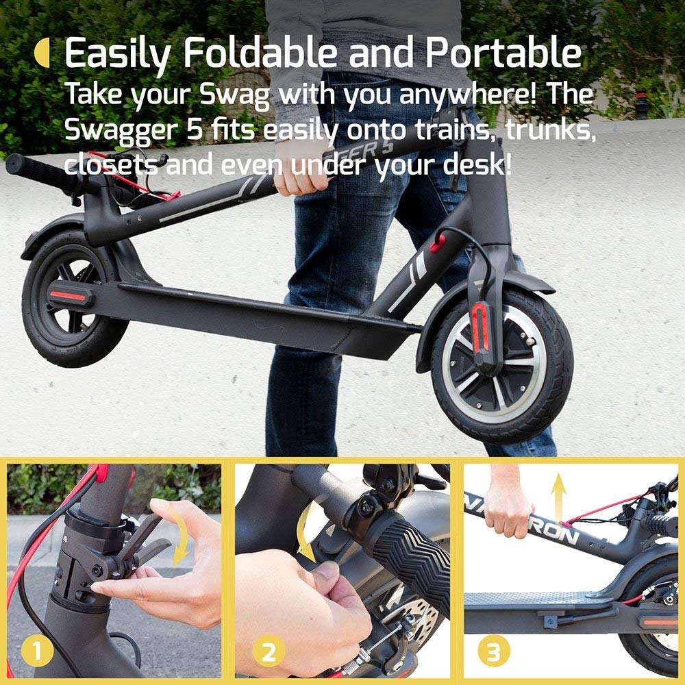 Hiboy S2 Swagtron Swagger Foldable Electric Scooter Black For